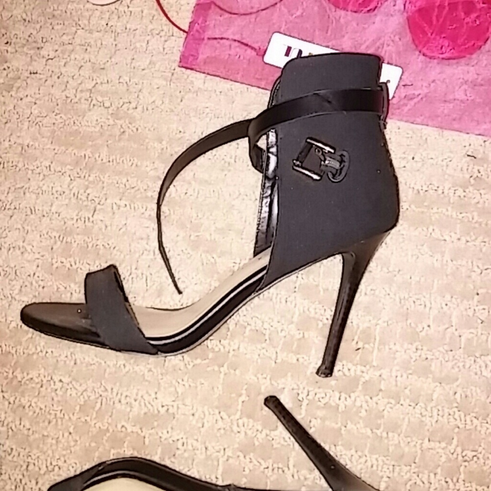 Brand new black buckle heels